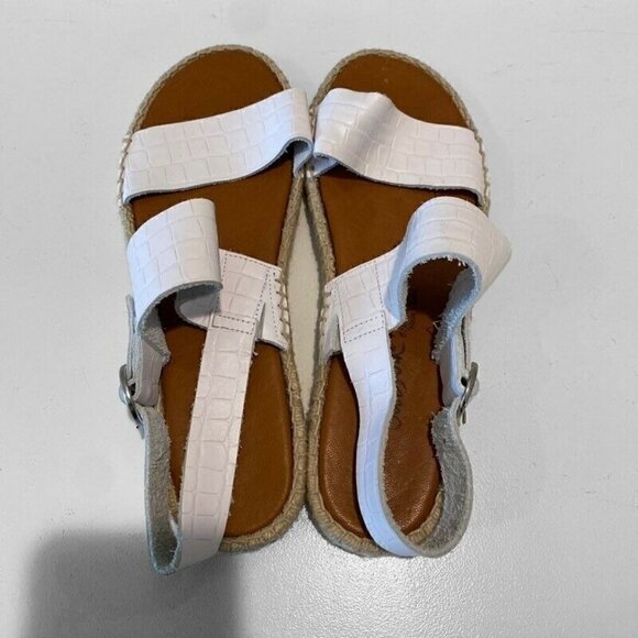 Dalsom Espadrilles Sandals Shoes White Crocodile Leather 9 - Picture 7 of 9